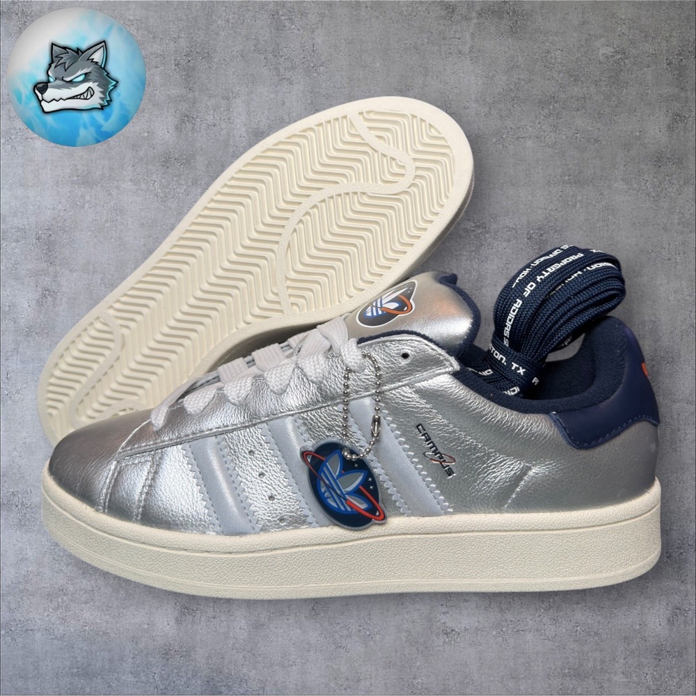 adidas Campus 00s Sneakers Houston Space Silver Metallic Men's Size 11.5 KJ3830